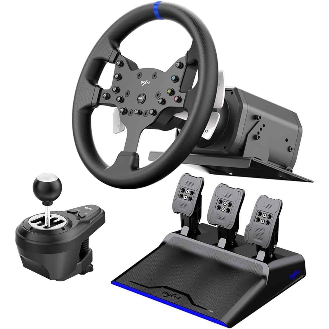 Кермо PXN з педалями та коробкою передач V99 Bundle for PS4/XBOX/Xbox Series X/S/PC (PXN-V99 EU)
